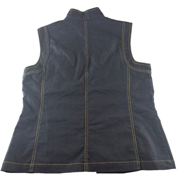 Womens Western Jacket Vest Miss Alliage Collection Lightweight Gold Stitch L - Picture 6 of 6